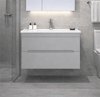 Orka Varna 80 cm Mat Lake Gri Banyo Dolabı Alt Modül ve Lavabo, 5002610