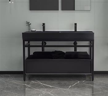 Orka Vegas 120 cm  Antrasit Banyo Dolabı Alt Modül ve Lavabo