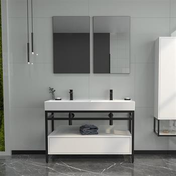 Orka Vegas 120 cm Beyaz Banyo Dolabı Alt Modül ve Lavabo