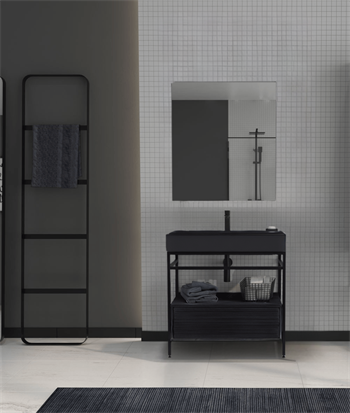 Orka Vegas 60 cm Antrasit Banyo Dolabı Takımı