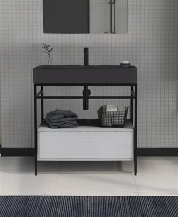 Orka Vegas 60 cm Beyaz Banyo Dolabı Alt Modül ve Lavabo