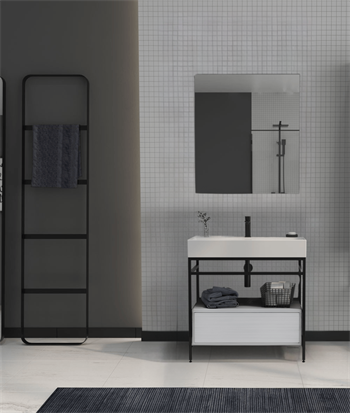 Orka Vegas 60 cm Mat Beyaz Banyo Dolabı Takımı