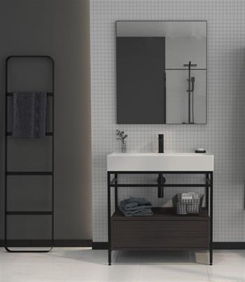 Orka Vegas 80 cm Antrasit Banyo Dolabı Takımı