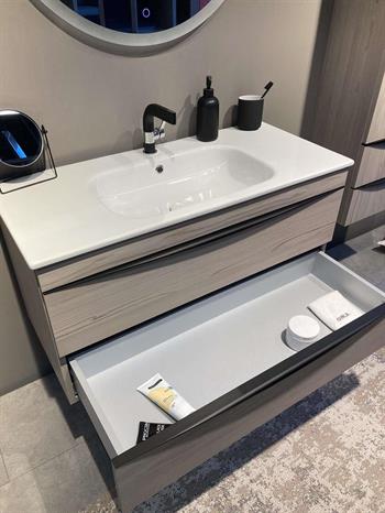Orka Vento 100 cm, Dublin, Banyo Dolabı Alt Modül ve Lavabo