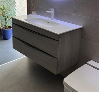 Orka Vento 100 cm, Dublin, Banyo Dolabı Alt Modül ve Lavabo