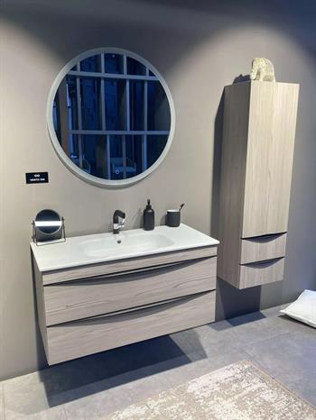 Orka Vento 100 cm, Dublin, Banyo Dolabı Takımı (Dokunmatik Sensörlü Ayna)