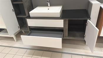 Orka Verona 120 cm, İrony-Beyaz Banyo Dolabı Alt Modül ve Lavabo