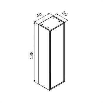 Orka Verona 40 cm, Beyaz Banyo Boy Çamaşır Dolabı