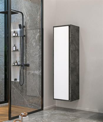 Orka Verona 40 cm, Irony-Beyaz Banyo Boy Çamaşır Dolabı