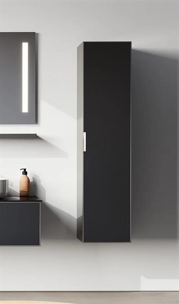 Orka Yalıköy 30 cm Banyo Boy Dolabı, Parlak Siyah, 3002365