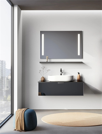Orka Yalıköy, 90 cm, Beyaz Lavabo, Banyo Dolabı Takımı (Ledli Ayna), 5000861