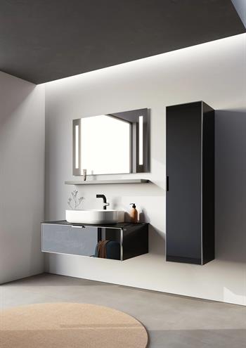 Orka Yalıköy, 90 cm, Beyaz Lavabo, Banyo Dolabı Takımı (Ledli Ayna), 5000861