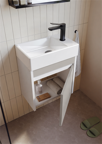 Orka Yedisu Banyo Dolabı Takımı, 45 cm, Parlak Kaşmir (Etajerli Ayna), 5000606