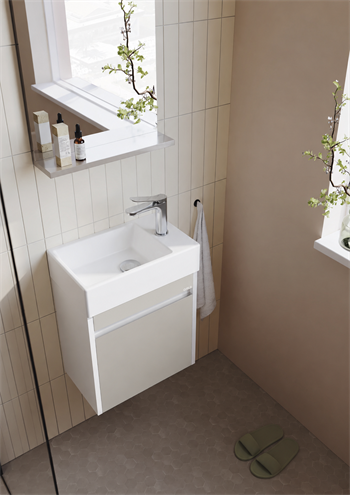 Orka Yedisu Banyo Dolabı Takımı, 45 cm, Parlak Kaşmir (Etajerli Ayna), 5000606