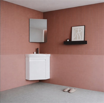 Orka Zag 45 cm, Mat Beyaz, Banyo Dolabı Takımı, (Dolaplı-Köşe Ayna), 5000870