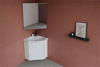 Orka Zag 45 cm, Mat Beyaz, Banyo Dolabı Takımı, (Dolaplı-Köşe Ayna), 5000870