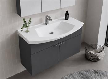 Orka Purus 100 cm, Mat Antrasit, Banyo Dolabı Alt Modül Ve Lavabo, 5007981