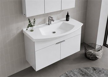Orka Purus 100 cm, Parlak Beyaz, Banyo Dolabı Alt Modül Ve Lavabo, 5007971