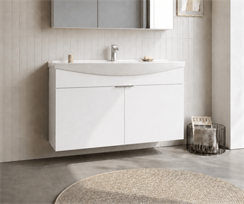 Orka Purus 100 cm, Parlak Beyaz, Banyo Dolabı Alt Modül Ve Lavabo, 5007971