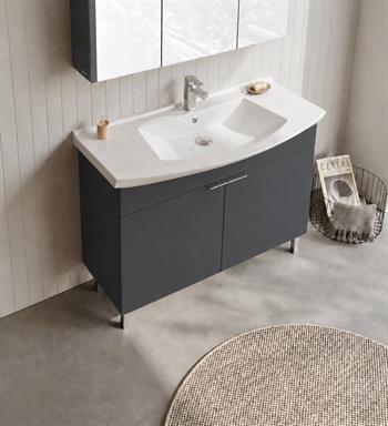 rka Purus 100 cm, Mat Antrasit, Banyo Dolabı Alt Modül Ve Lavabo, (Ayaklı), 5008452