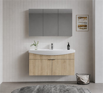 Orka Purus 100 cm ,Budva, Banyo Dolabı Takımı (Dolaplı Ayna), 5008346