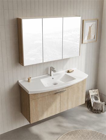 Orka Purus 100 cm ,Budva, Banyo Dolabı Takımı (Dolaplı Ayna), 5008346