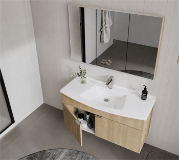 Orka Purus 100 cm ,Budva, Banyo Dolabı Takımı (Dolaplı Ayna), 5008346