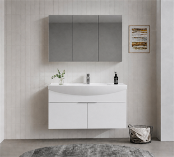 Orka Purus 100 cm, Parlak Beyaz, Banyo Dolabı Alt Modül Ve Lavabo, 5008348