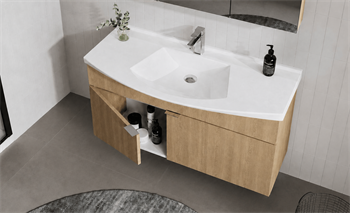 Orka Purus 100 cm ,Budva, Banyo Dolabı Takımı (Asma,Düz Ayna), 5008327