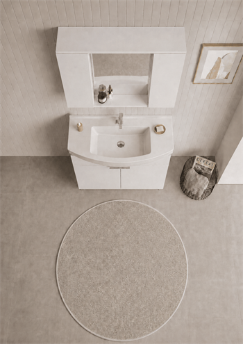Orka Purus 100 cm ,Parlak Beyaz, Banyo Dolabı Takımı (Asma,Spotlu Ayna), 5007974