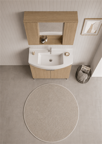 Orka Purus 100 cm ,Budva, Banyo Dolabı Takımı (Ayaklı,Spotlu Ayna), 5008442