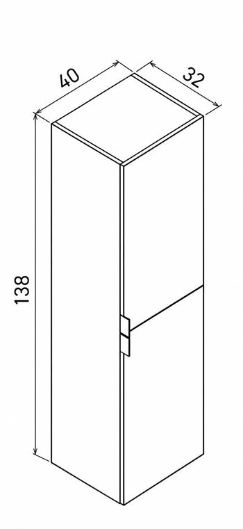Orka Purus 40 cm Mat Antrasit Boy Dolabı, 3010198