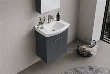 Orka Purus 55 cm, Mat Antrasit, Banyo Dolabı Alt Modül Ve Lavabo, 5007978