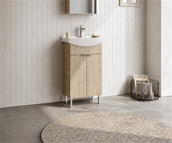 Orka Purus 55 cm, Budva, Banyo Dolabı Alt Modül Ve Lavabo, (Ayaklı), 5008444