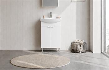 Orka Purus 55 cm, Parlak Beyaz, Banyo Dolabı Alt Modül Ve Lavabo, 5008446