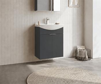 Orka Purus 65 cm, Mat Antrasit, Banyo Dolabı Alt Modül Ve Lavabo, 5007979