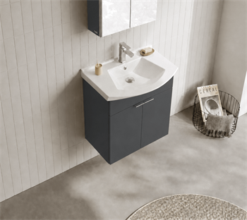 Orka Purus 65 cm, Mat Antrasit, Banyo Dolabı Alt Modül Ve Lavabo, 5007979