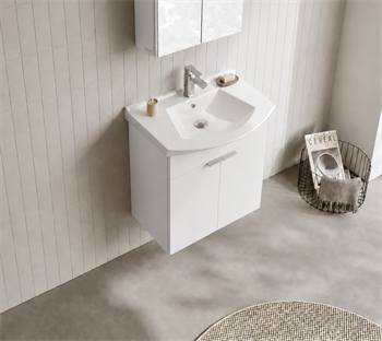 Orka Purus 65 cm, Parlak Beyaz, Banyo Dolabı Alt Modül Ve Lavabo, 5007969