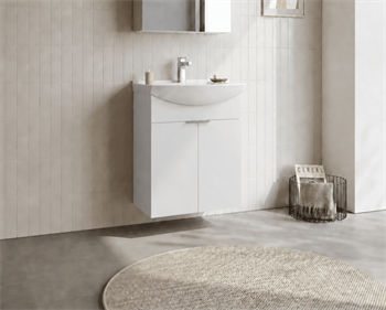 Orka Purus 65 cm, Parlak Beyaz, Banyo Dolabı Alt Modül Ve Lavabo, 5007969