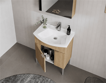 Orka Purus 65 cm, Budva, Banyo Dolabı Alt Modül Ve Lavabo, (Ayaklı), 5008447