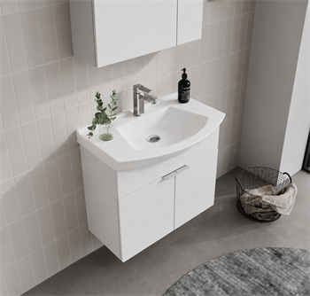 Orka Purus 65 cm ,Parlak Beyaz, Banyo Dolabı Takımı (Dolaplı Ayna), 5008340