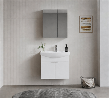 Orka Purus 65 cm ,Parlak Beyaz, Banyo Dolabı Takımı (Dolaplı Ayna), 5008340
