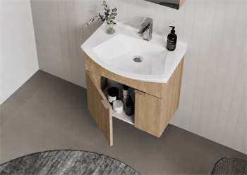 Orka Purus 65 cm ,Budva, Banyo Dolabı Takımı (Asma,Düz Ayna), 5008318