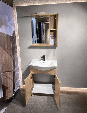 Orka Purus 65 cm ,Budva, Banyo Dolabı Takımı (Ayaklı,Spotlu Ayna), 5008438