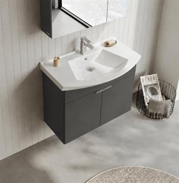Orka Purus 80 cm, Mat Antrasit, Banyo Dolabı Alt Modül Ve Lavabo, 5007980
