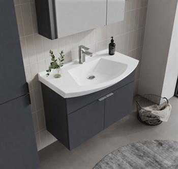 Orka Purus 80 cm, Mat Antrasit, Banyo Dolabı Alt Modül Ve Lavabo, 5007980