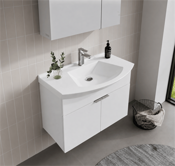 Orka Purus 80 cm, Parlak Beyaz, Banyo Dolabı Alt Modül Ve Lavabo, 5007970