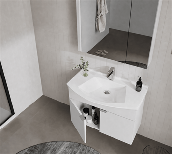 Orka Purus 80 cm, Parlak Beyaz, Banyo Dolabı Alt Modül Ve Lavabo, 5007970