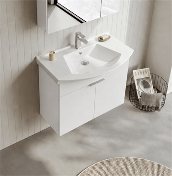 Orka Purus 80 cm, Parlak Beyaz, Banyo Dolabı Alt Modül Ve Lavabo, 5007970