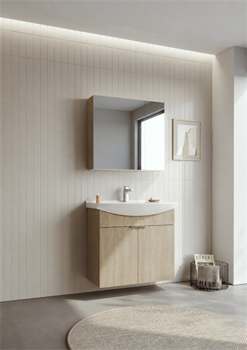 Orka Purus 80 cm ,Budva, Banyo Dolabı Takımı (Dolaplı Ayna), 5008342